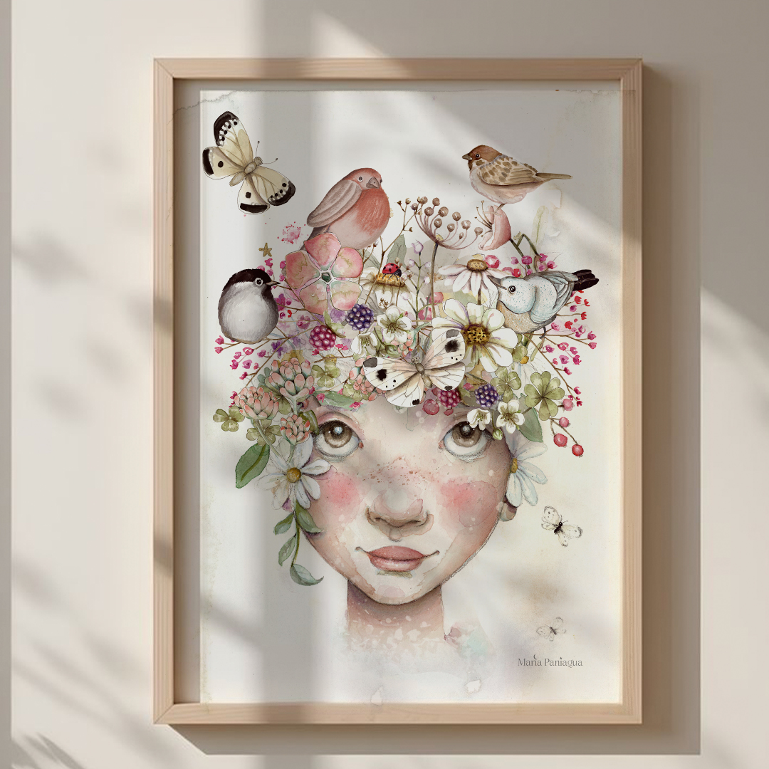 lamina art print cosas bonitas en la cabeza