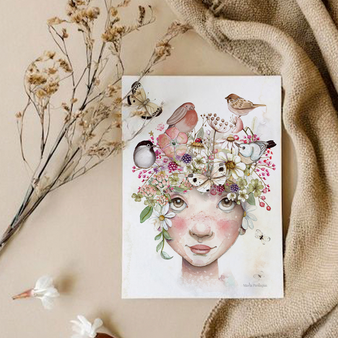 lamina art print cosas bonitas en la cabeza