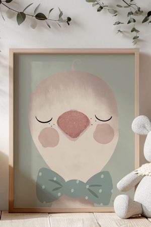 Lámina personalizada retrato de ganso pintado a mano