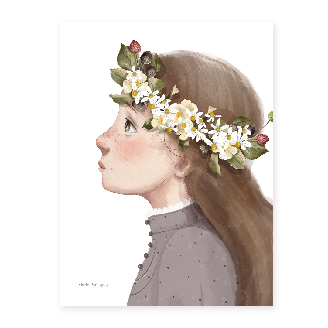 detalle art print lamina flores