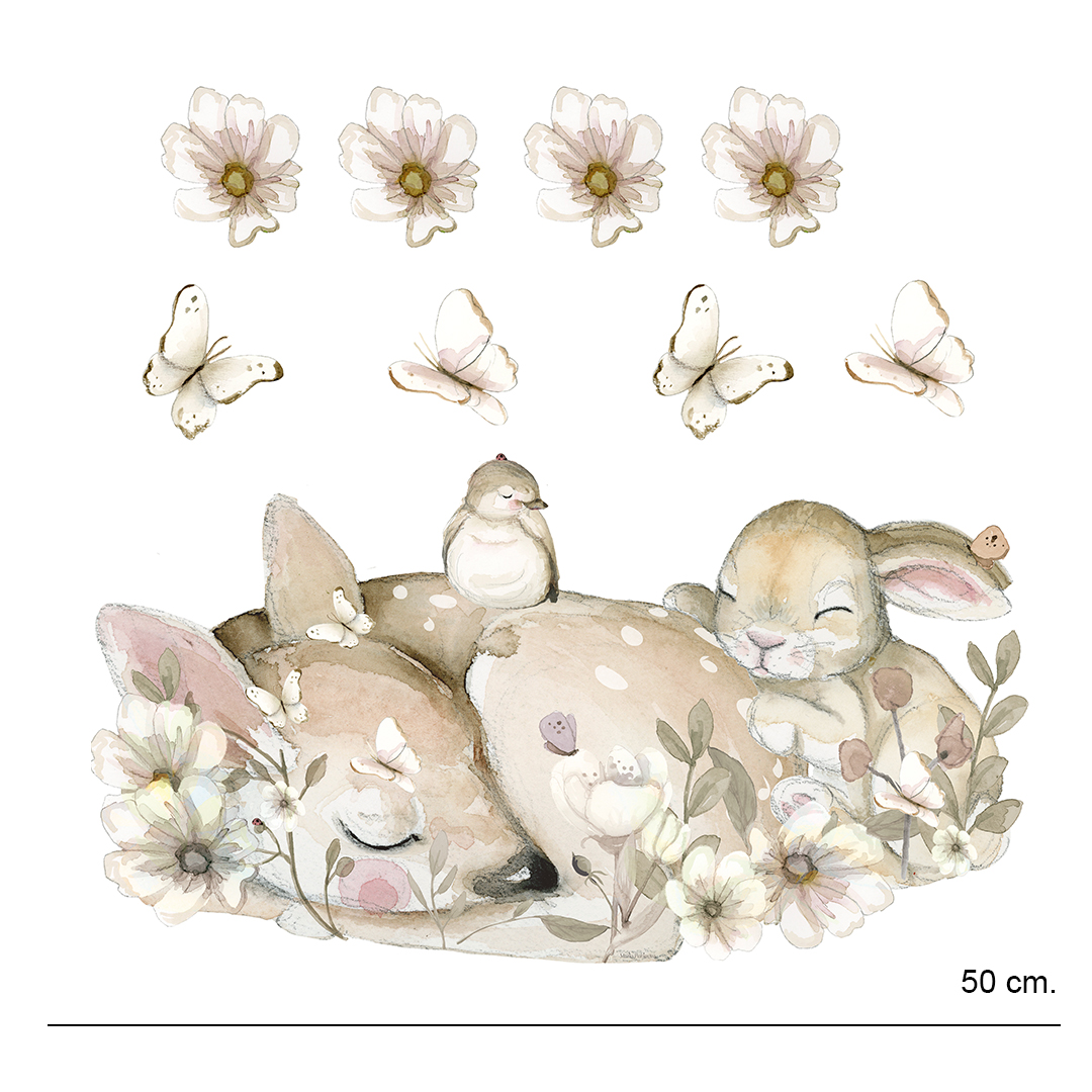 vinilo pared infantil amigos