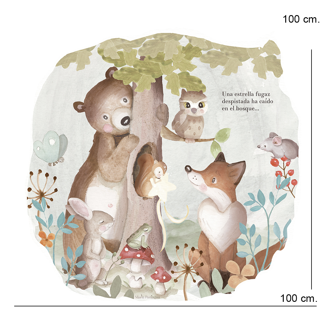vinilo 100x100 bosque