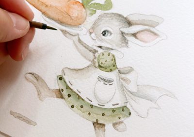 papel pintado infantil acuarelas