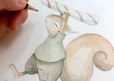 papel pintado infantil acuarelas