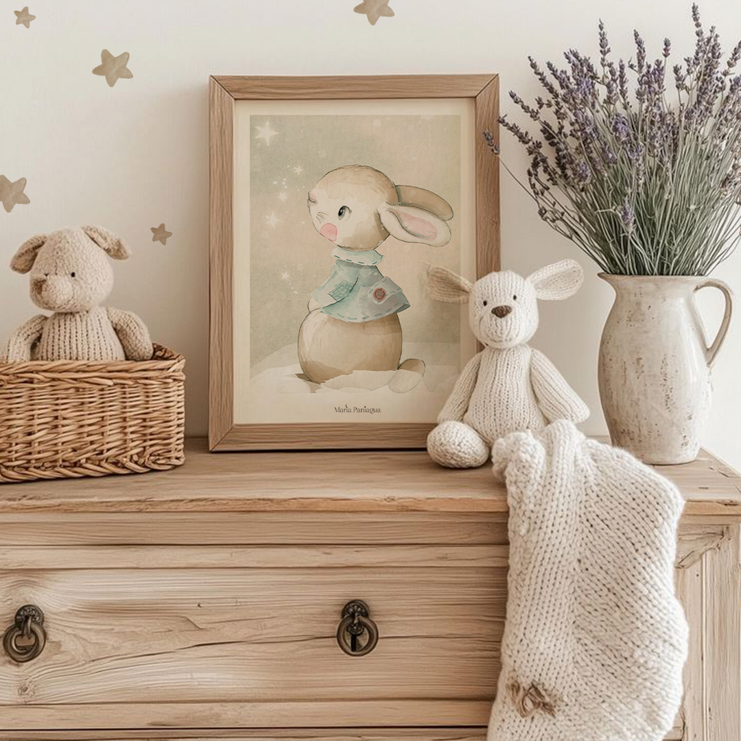 lámina bebe conejito