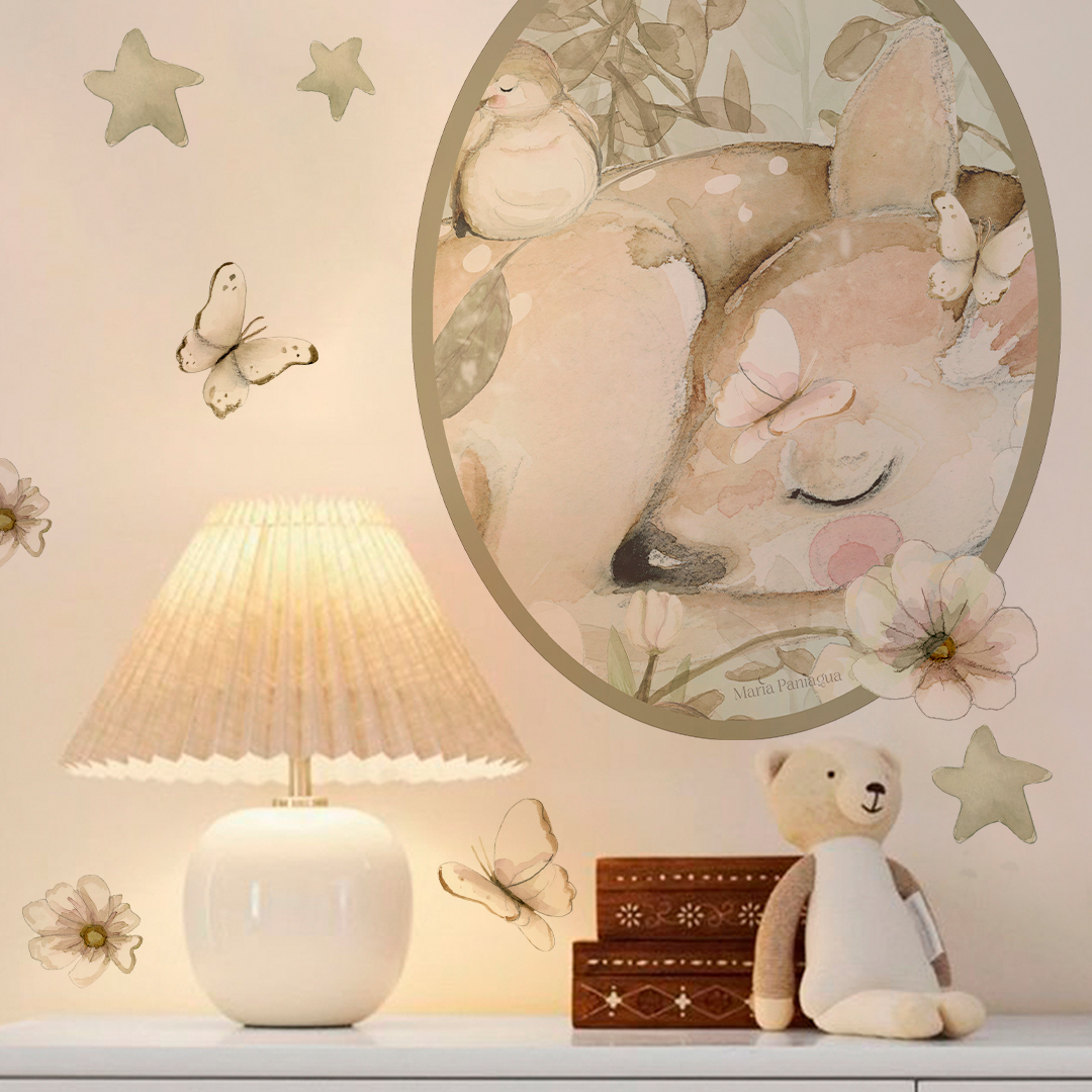 vinilo pared infantil cervatillo 100 cm