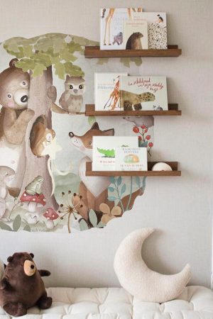vinilo pared infantil cuento bosque