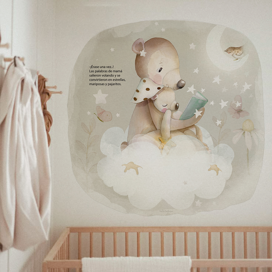 vinilo pared infantil hora de soñar