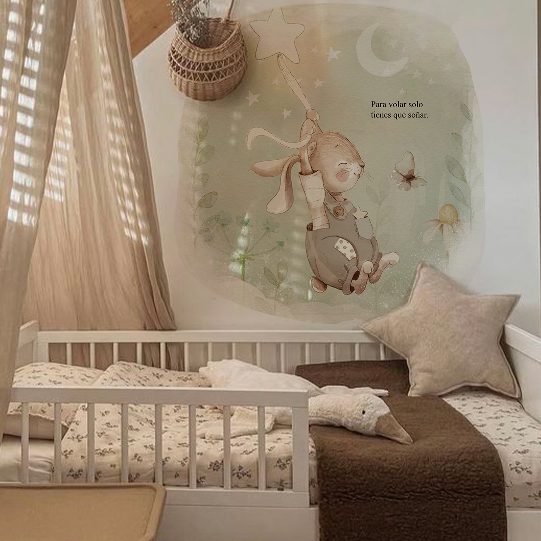vinilo pared infantil soñar