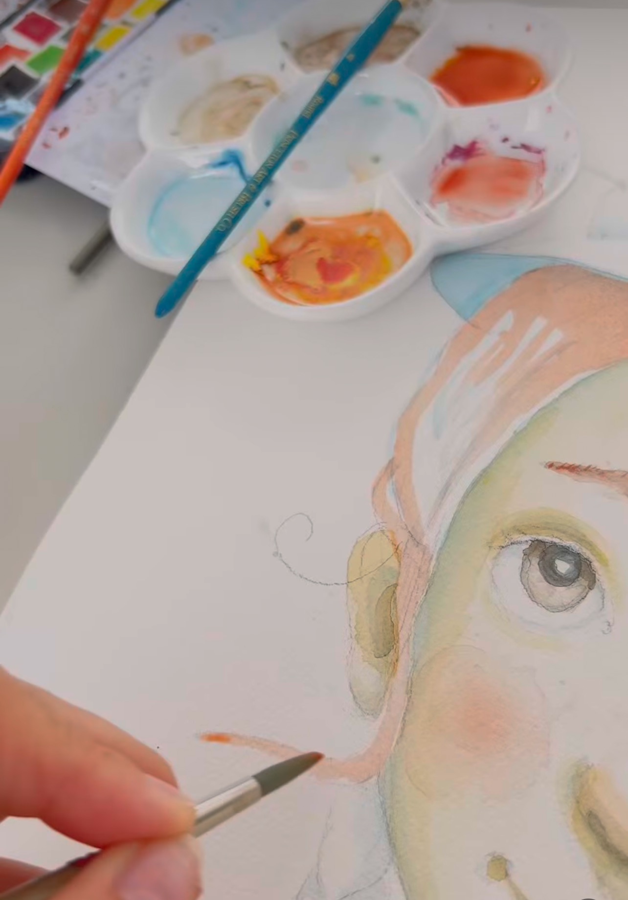 acuarela ana de las tejas verdes