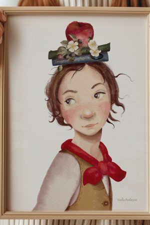 lámina art print retrato jo manzana