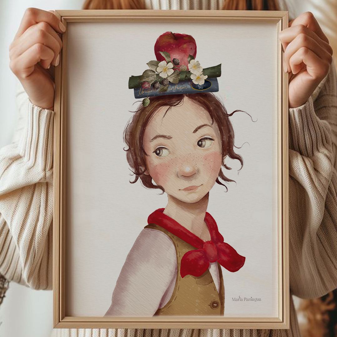 lámina art print retrato jo manzana