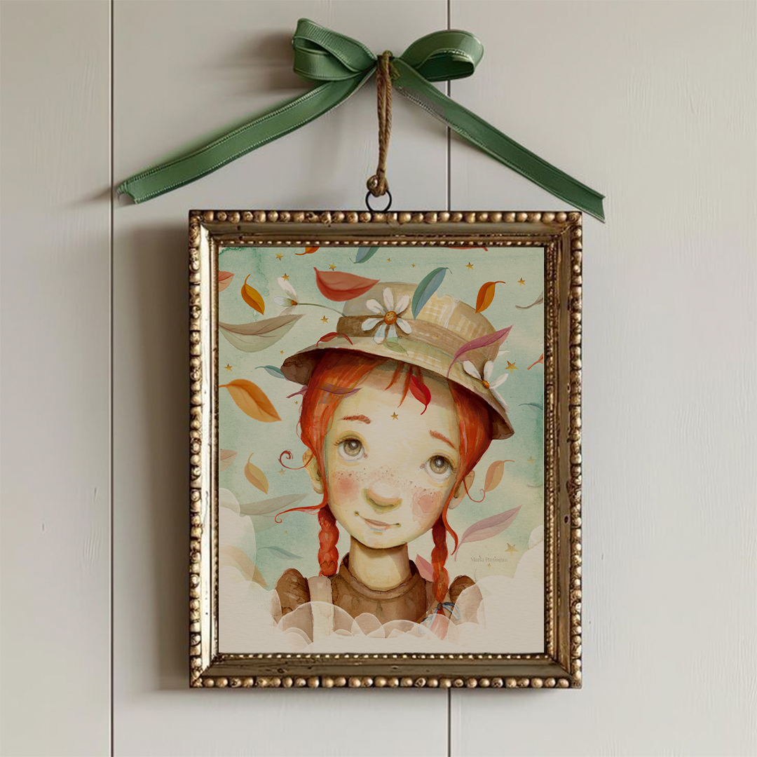 lamina retrato anne de las tejas verdes