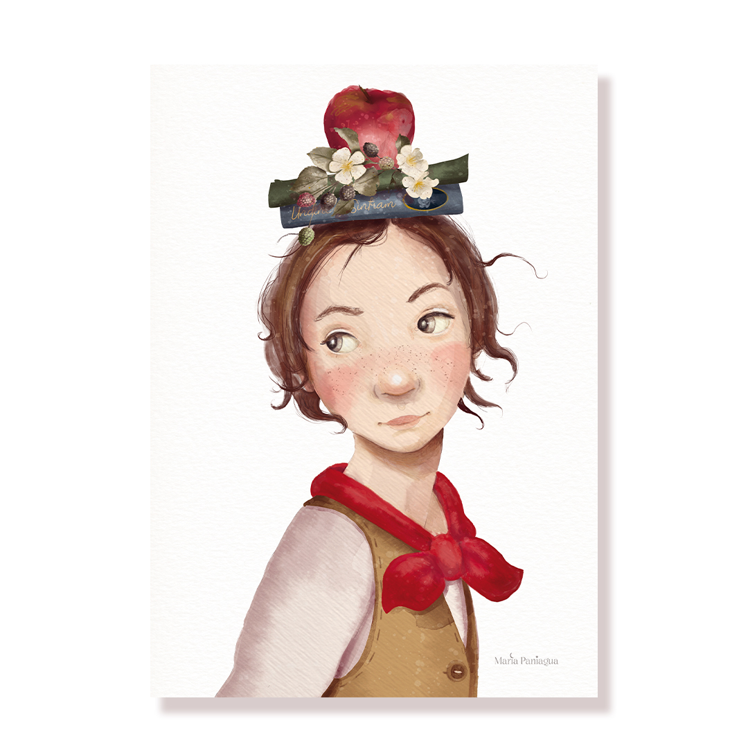 retrato jo manzana lamina decorativa art print