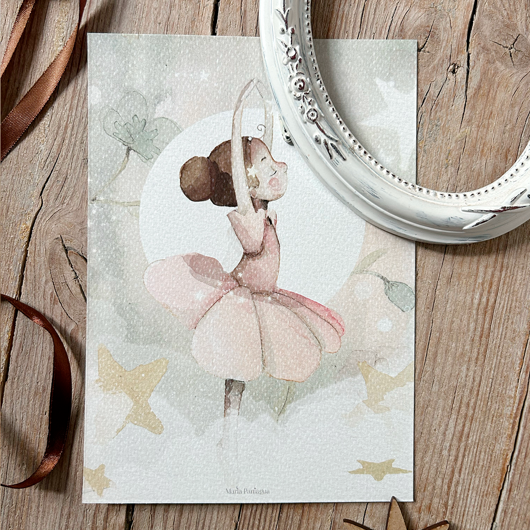 Lámina infantil bailarina.