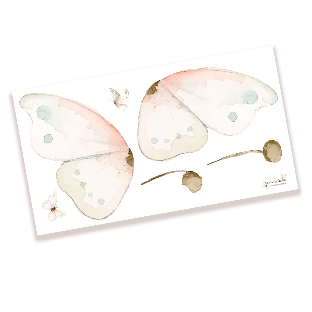 vinilo alas de mariposa lalalu