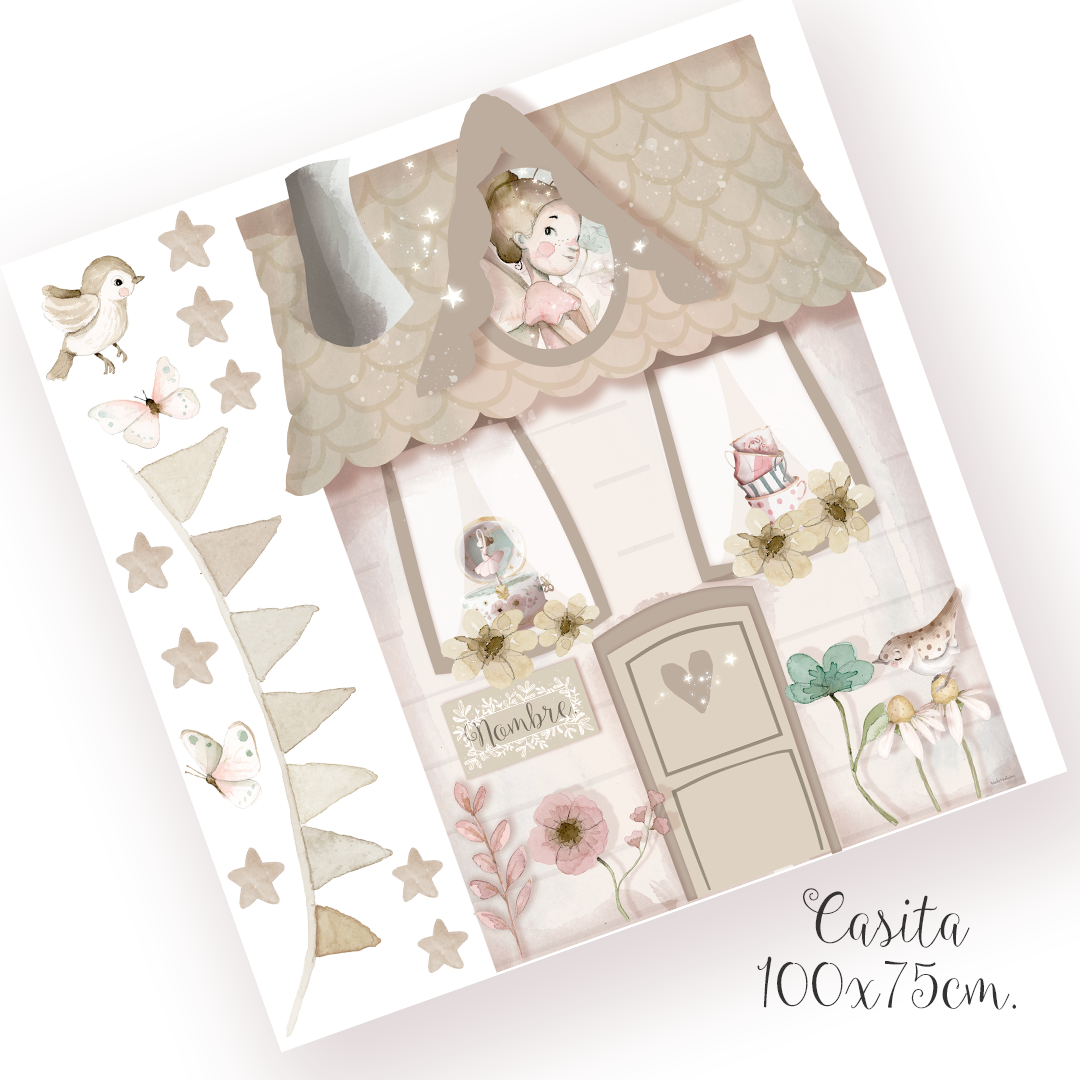 vinilo infantil casita