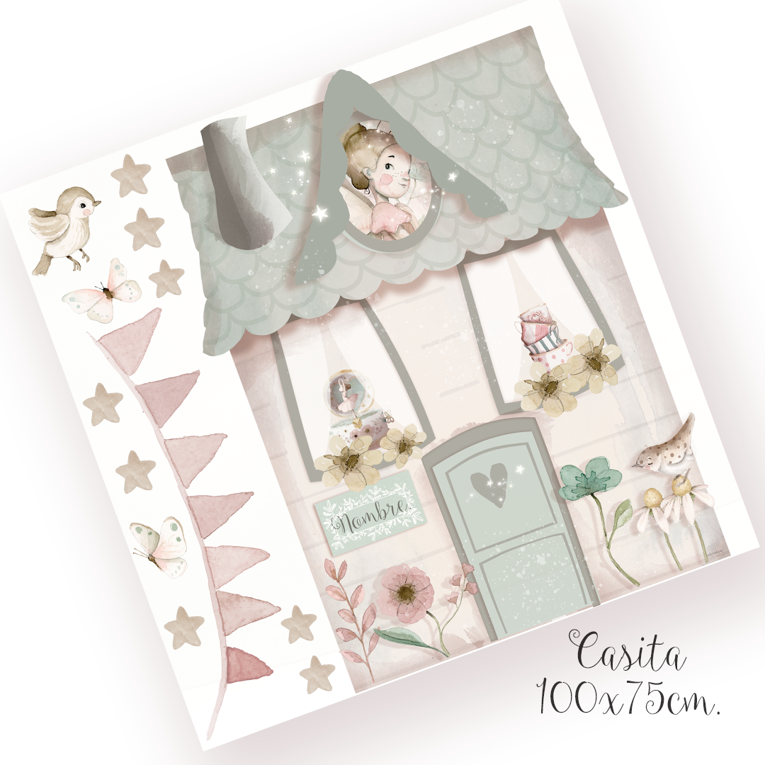 vinilo infantil casita