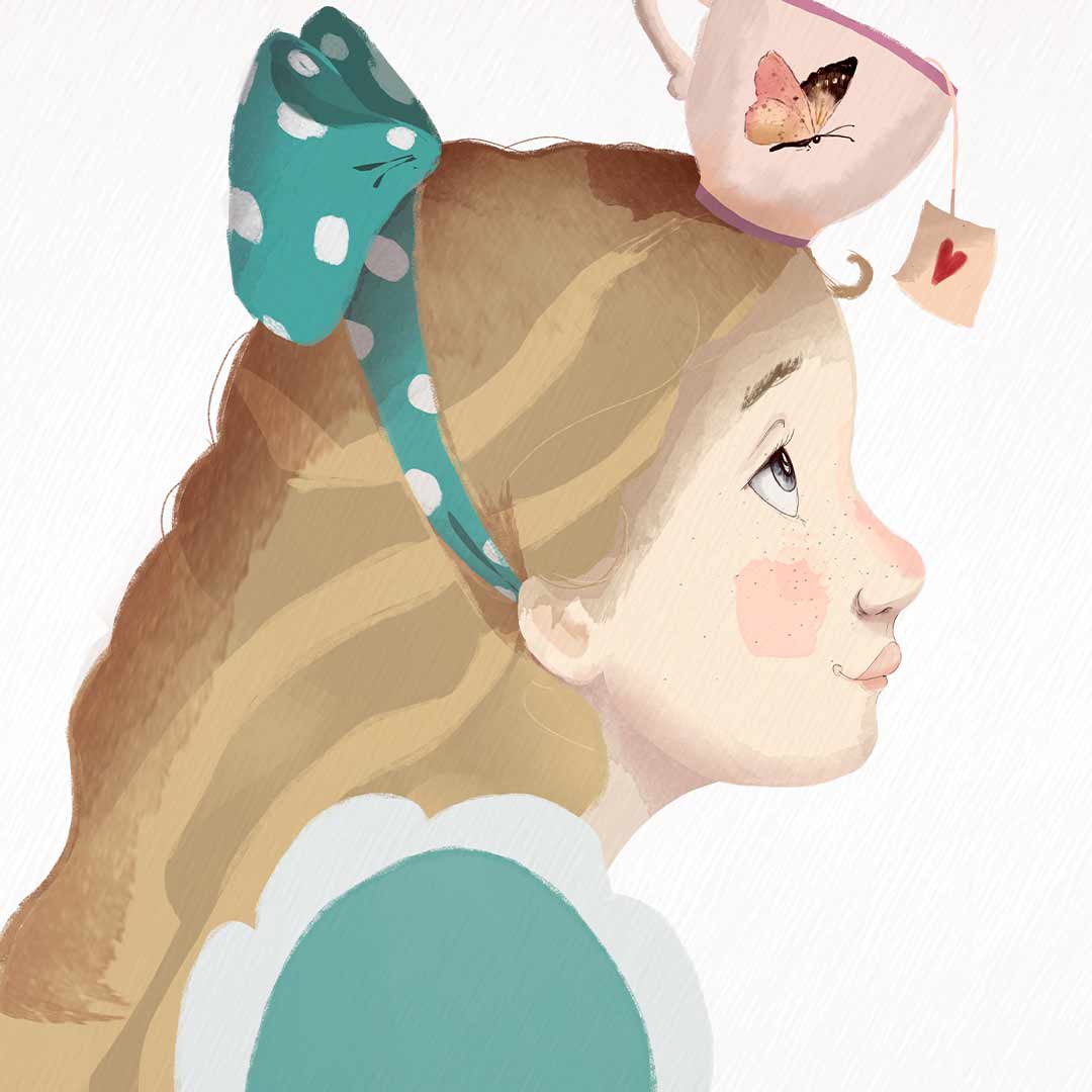 art print lámina Alicia. lustración Alicia en el País de las Maravillas.